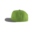 thumbnail image 3 of Top Headwear Flat Bill Adjustable Snapback Cap - Lime/Grey, 3 of 4