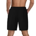 thumbnail image 3 of Kdxio Black Print Men'S Swim Trunks With Compression Liner 7 Inch Inseam Quick Dry Swim Shorts, 3 of 7