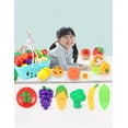 Jelly Comb 30 Pcs Cutting Play Food Toy Set for Kids,Pretend Cooking
