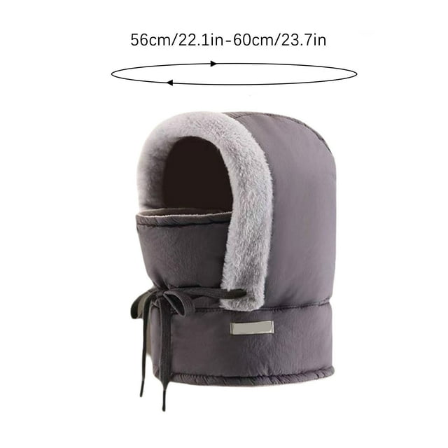 Winter Face Mask Hat for Men and Women with Adjustable Strap, Extended Neck Coverage, and Windproof Waterproof Fabric
