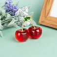thumbnail image 6 of Chili Cherry Figurine Crystal Smooth Fruit Tabletop Centerpiece Father Day Home Decor Sculpture Ornament - Red Cherry, 6 of 8