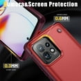 thumbnail image 6 of Decase Military-Grade for Motorola Moto G Pure Case,Heavy-Duty Drop Protection,Slim Hard Back Cover with Invisible Kickstand Rugged Shockproof Anti-Scratch Cover Case,Red, 6 of 7