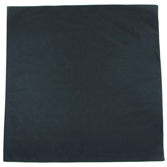Solid Color 100% Cotton Bandana USA Made, Black