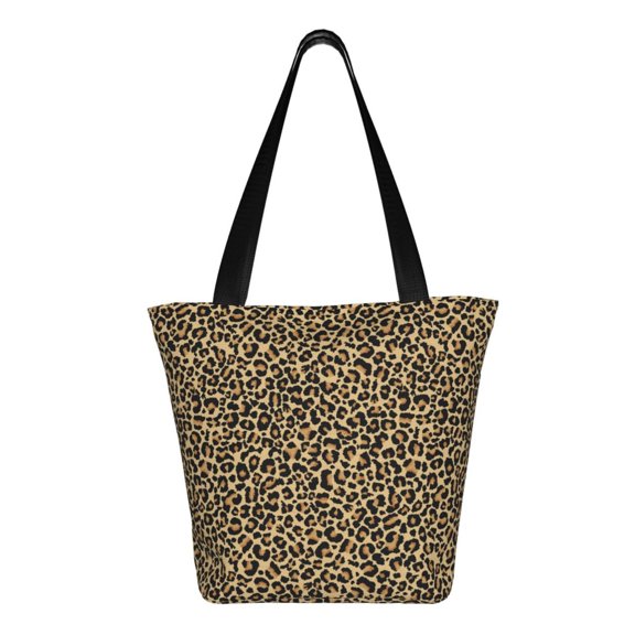 Ratiio Leopard Print Print Shoulder Bag for Women, Polyester Crossbody Purse Lightweight Handbag for Daily Travel and Casual Use