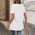 thumbnail image 6 of NinXxx Women‘s Square Neck Short Sleeve Blouse Casual Loose Fit Top White XXL, 6 of 7
