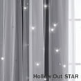 thumbnail image 4 of 2 Panel Star Curtains Hollow Out Blackout Curtains for Kids Room 52in Double Layer Star Cut Out Window Decor, 4 of 7