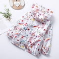 thumbnail image 2 of Esaierr Toddler Kid Baby Girl Jackets Autumn Cartoon Printed Outer wearwaist Hooded Windbreaker, 2 of 5