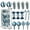 Blue, variant on GOBWCOT 15 Pieces Shatterproof Christmas Ornaments Set Candy Pine Cone Decorations Set Christmas Tree Plastic Balls for Holiday Party Decorations (Brown)