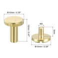 thumbnail image 2 of Unique Bargains 10x12mm Flat Studs Rivet Binding Rivets Screw Back Rivets DIY 15 Pack, 2 of 4