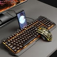 T21 Cursor Mouse LED RGB Light Wired Metal Mechanical Keyboard Mouse