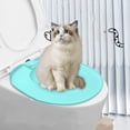 thumbnail image 1 of Feltree Cats Toilet Seat Training Kit Reusable Sitting Toilet Squat Cats Litter Box, 1 of 8