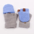 thumbnail image 6 of Warm Knit Flip Top Convertible Fingerless Gloves for Kids and Babies Winter Mitten Care Size:One Size, 6 of 8