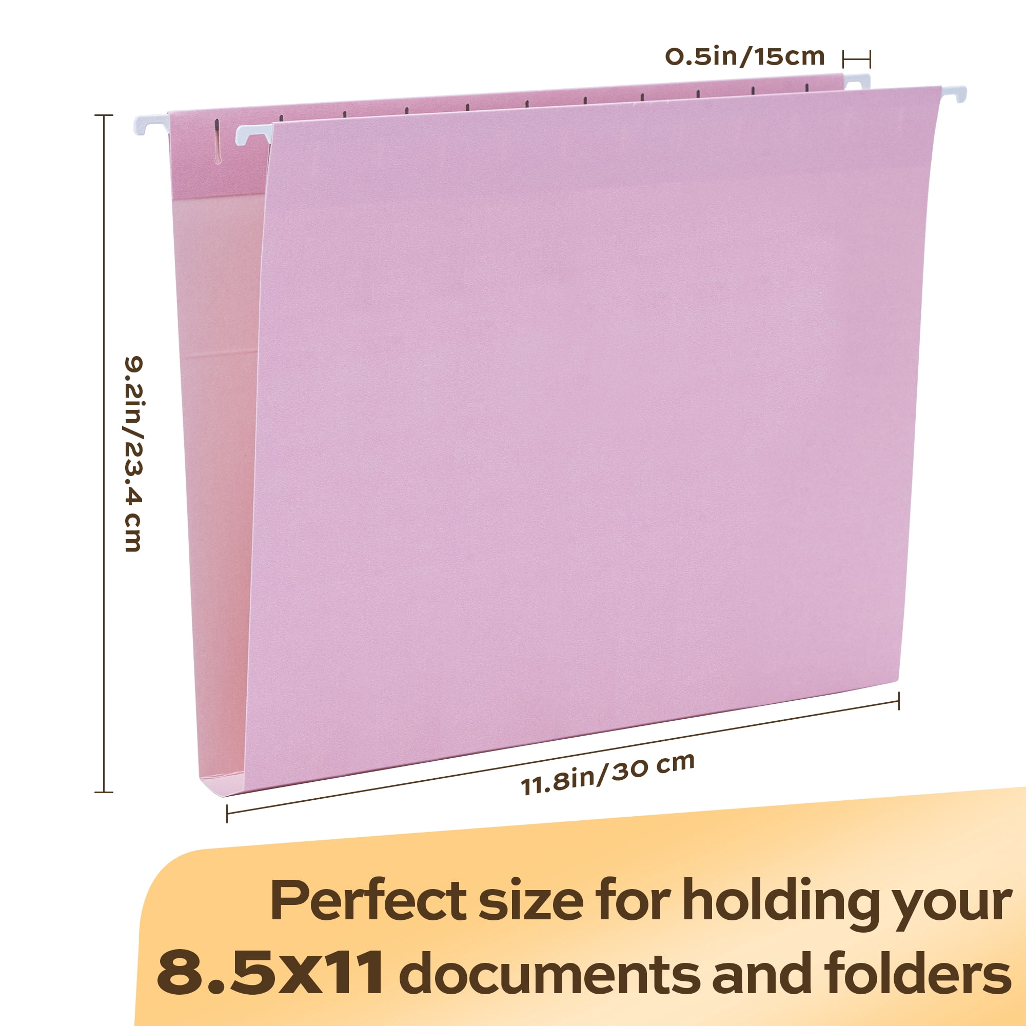 Deli 100 Pack Hanging File Folders, Letter Size, Assorted Colors with 1/5-Cut Adjustable Tab, Stay Organized for Your Home and Office