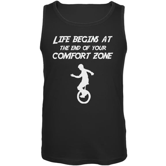 Comfort Zone Unicycle Black Adult Tank Top - 2X-Large