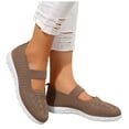 thumbnail image 5 of Mostsola Walking Shoes Women Knit Mesh Mary Jane Flats Soft Sole Lightweight Nursing Shoes, 5 of 8