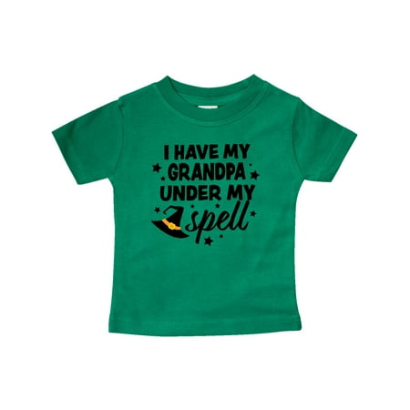 

Inktastic I Have My Grandpa Under My Spell with Cute Witch Hat Gift Baby Boy or Baby Girl T-Shirt