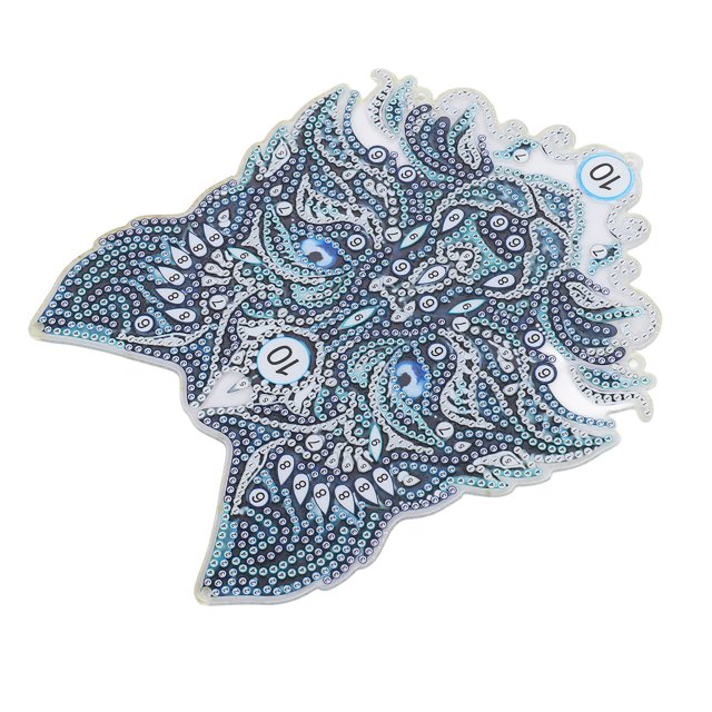 Rhinestone Painting Suncatchers, Rhinestone Painting Wolf Pattern Exquisite DIY For Office For Kids