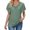 A-Green, variant on Short Sleeve T Shirts for Women Lace V Neck Flutter Loose Fit Summer Basic Tee Tops