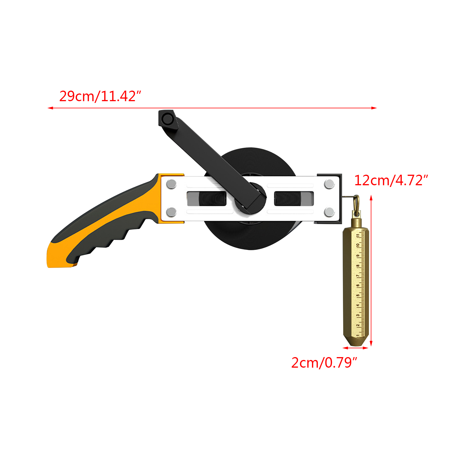 Oil Gauging Tapes Measuring Ruler Tape Measure Carbon Steel Rubber Handle Accuracy Oil Gauging Tape 5/10/15/20/30M