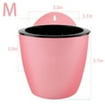 thumbnail image 6 of 7 Pack Self-Watering Flower Pot, Wall Hanging Plastic Planter with Removable Basket Cotton Rope and Hooks for Indoor Garden, Pink, Medium, 6 of 7