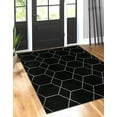 thumbnail image 7 of Unique Loom Trellis Frieze Collection Area Rug - Geometric (6' 1" x 9' Rectangle Black/Ivory), 7 of 7