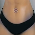 thumbnail image 4 of GKNET Zirconia Pink Butterfly Wings Belly Button Ring Body Belly Piercing Navel Ring-5, 4 of 9