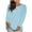 Light Blue, variant on Scyoekwg Womens Long Sleeve T Shirts Crew Neck Basic Tops Solid Color Trendy Lightweight Women Blouses Fall Pullover (Army Green,L)