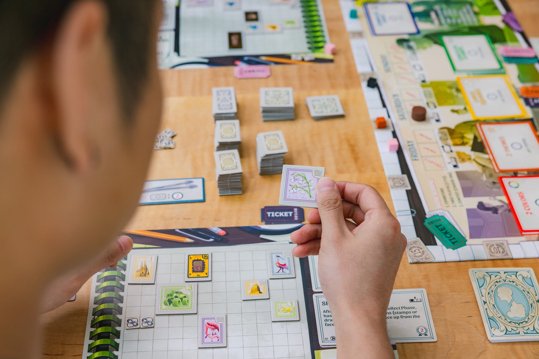Stamp Swap by Paul Salomon - Competitive Stamp Collecting Strategy Board Game from Stonemaier Games