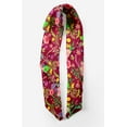 thumbnail image 2 of Bimba Bandanas pour Tête Imprimés en Pure Soie à Feuilles Rouges et Fleurs d'Oléandre Foulard d'Été pour Cou 40 x 80 Pouces, 2 of 6