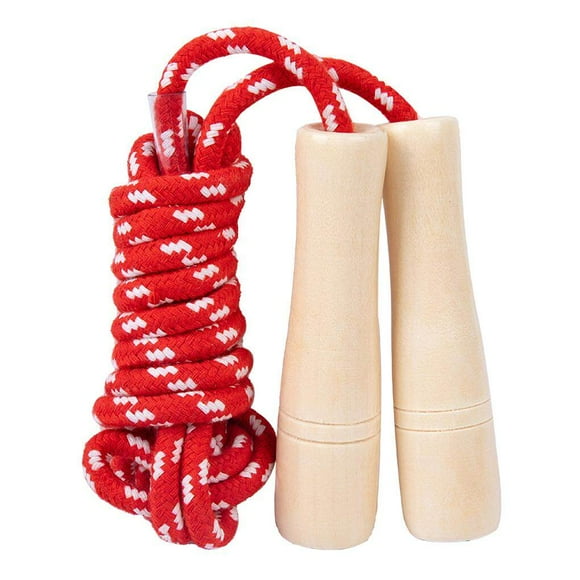 thinsony Adjustable Speed Jump Rope Wooden Handle Skipping Rope Tangle-free Jumping Rope with Waterproof Storage Bag for Children Home Workout