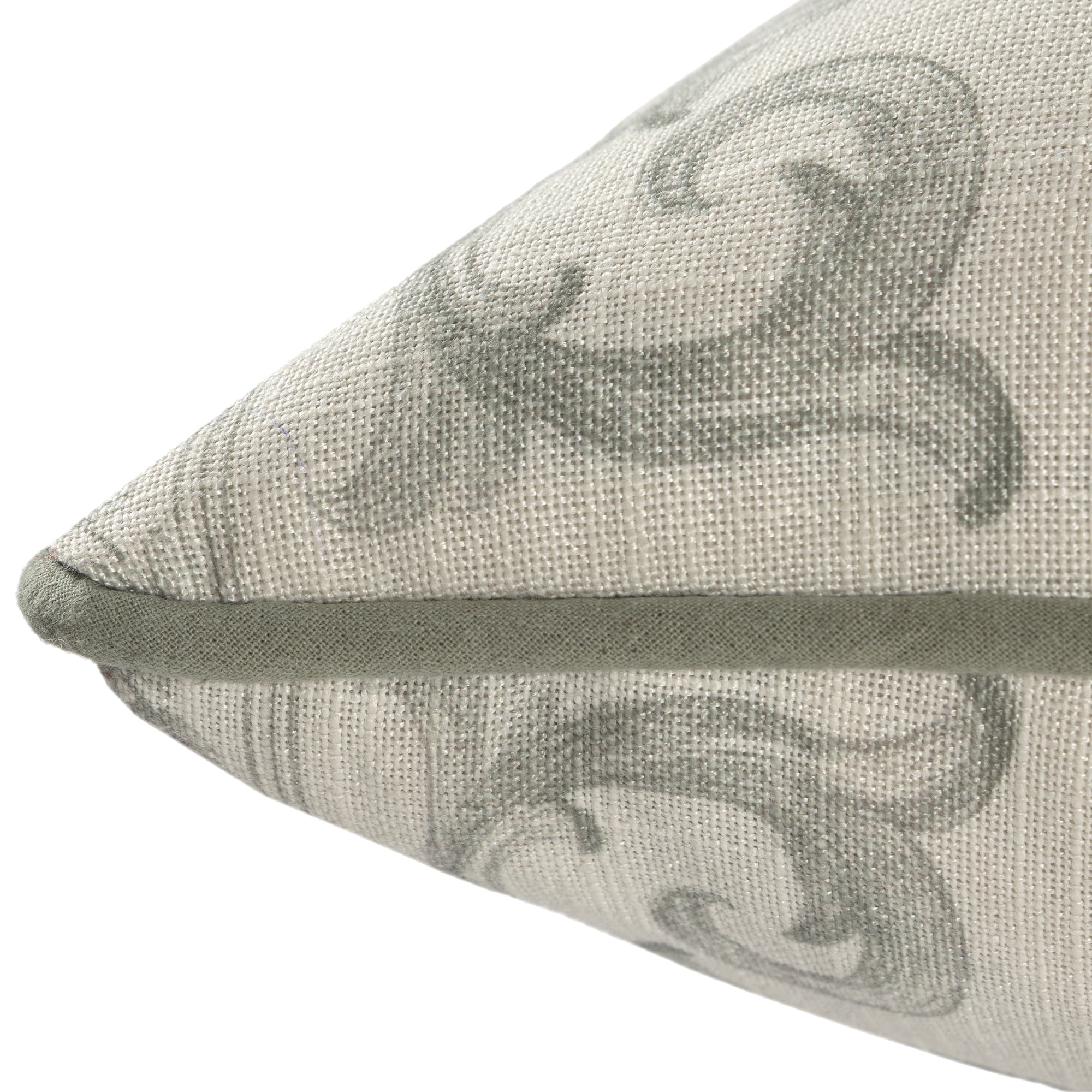 Harlow Hill Alton 20" x 20" Sage/Ivory Damask Recycled P.E.T. Adult Decorative Throw Pillow Cover