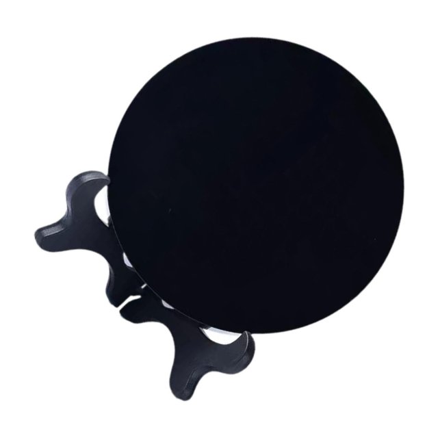 Langgg Disque Rond en Obsidienne Mini Noir Miroir Rond m Miroir de Dessin Noir m