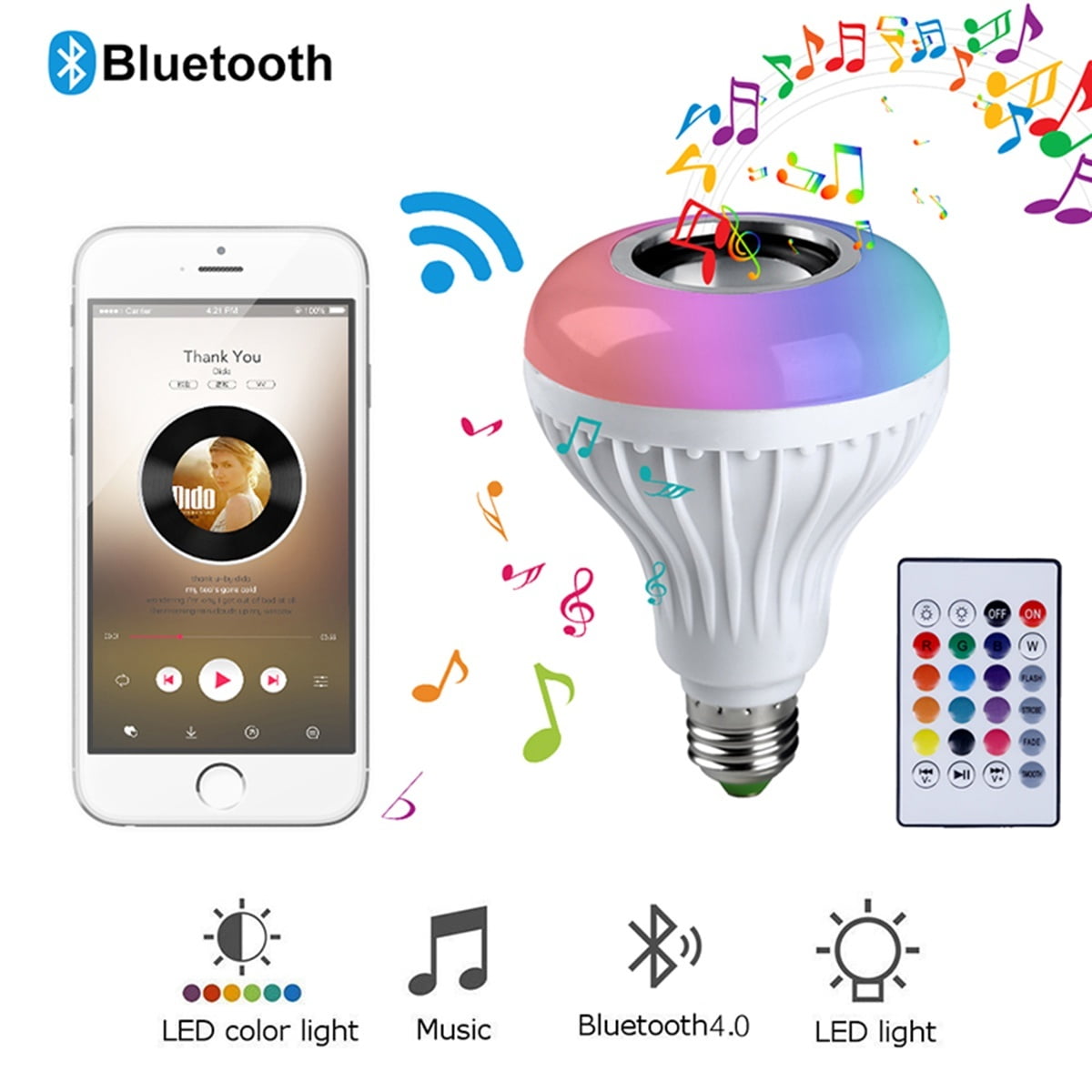 bluetooth music light bulb