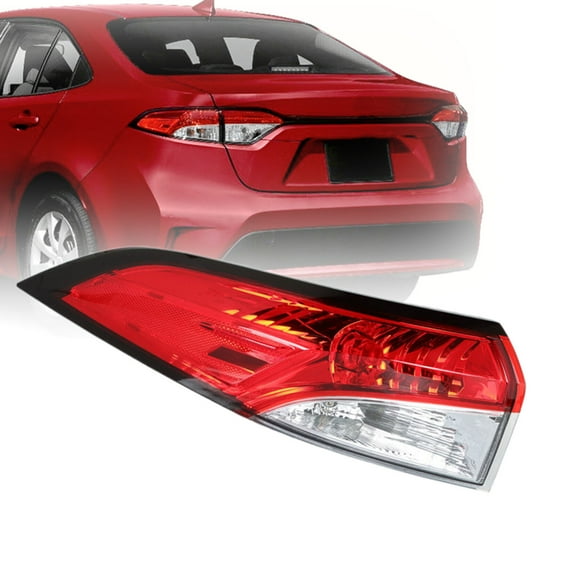Genrics Rear Left Tail Light Assembly for 2020 2021 Corolla TO2804149 Driver Side Outer
