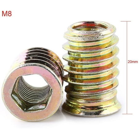 A pack of 30 pcs of M8 Zinc Alloy Threaded Hex Nuts, Assorted Zinc ...