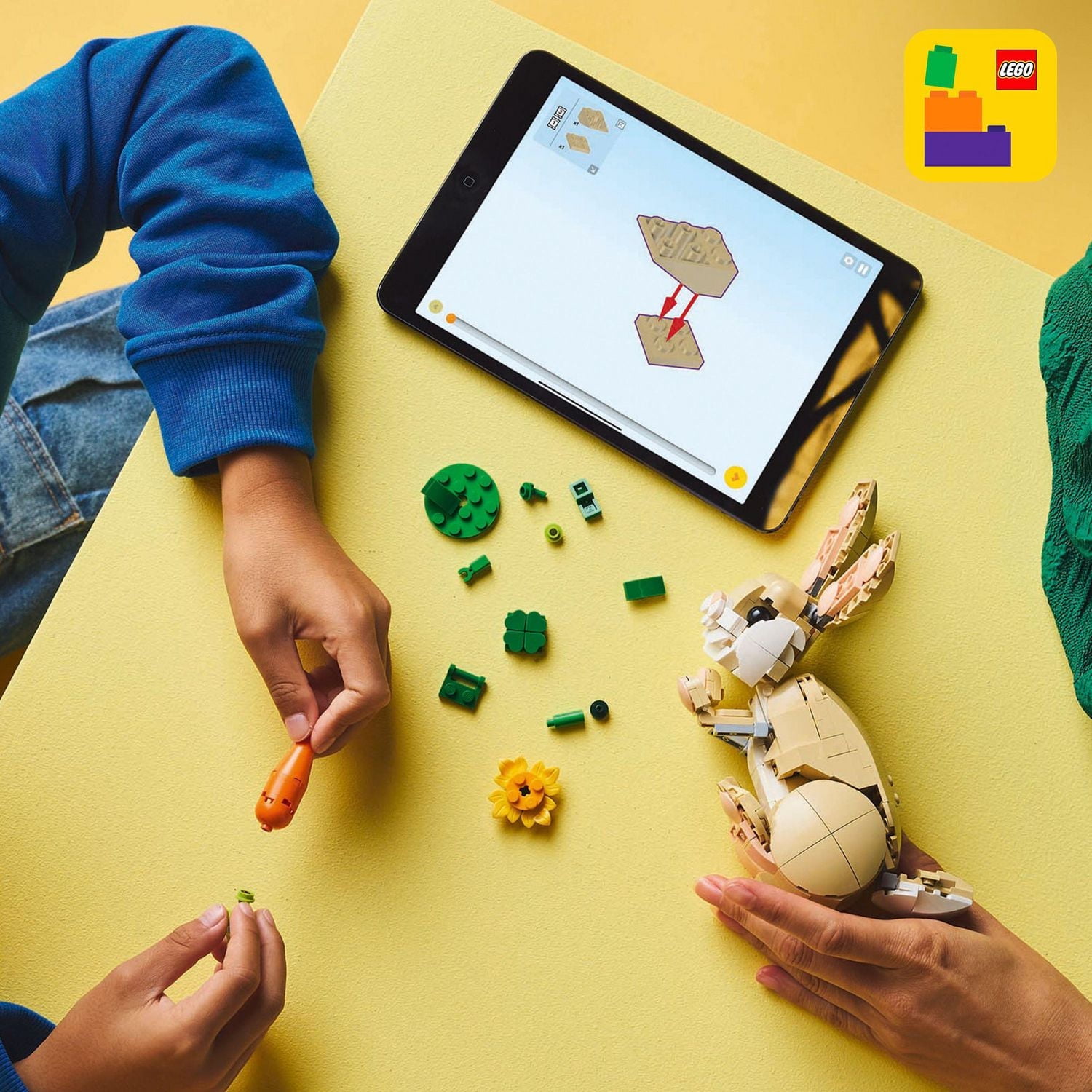 LEGO Creator 3 in 1 Cute Bunny Toy - Building Toy Set with 3 Build Options, Bunny, Seal, or Llama - Animal Figures for Kids, Girls and Boys, Ages 8+ - Gift Idea for Birthdays - 31162, Includes 326 Pieces, Ages 8+