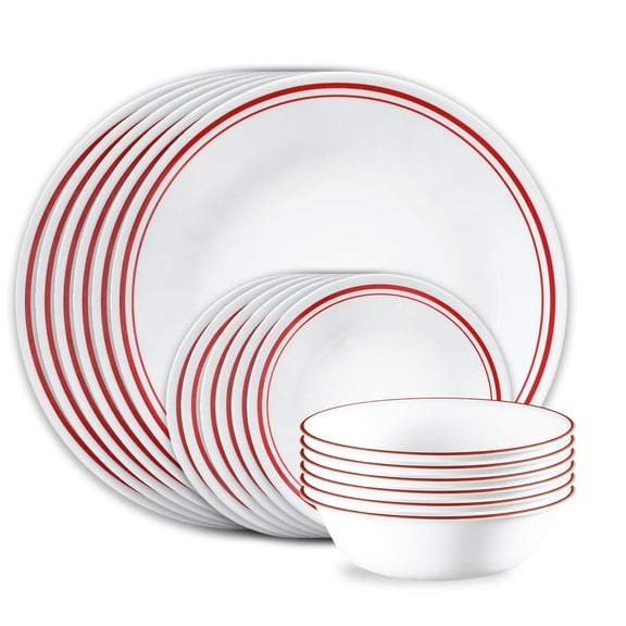 Corelle Logan 18-Piece Glass Dinnerware Set (Service for 6)