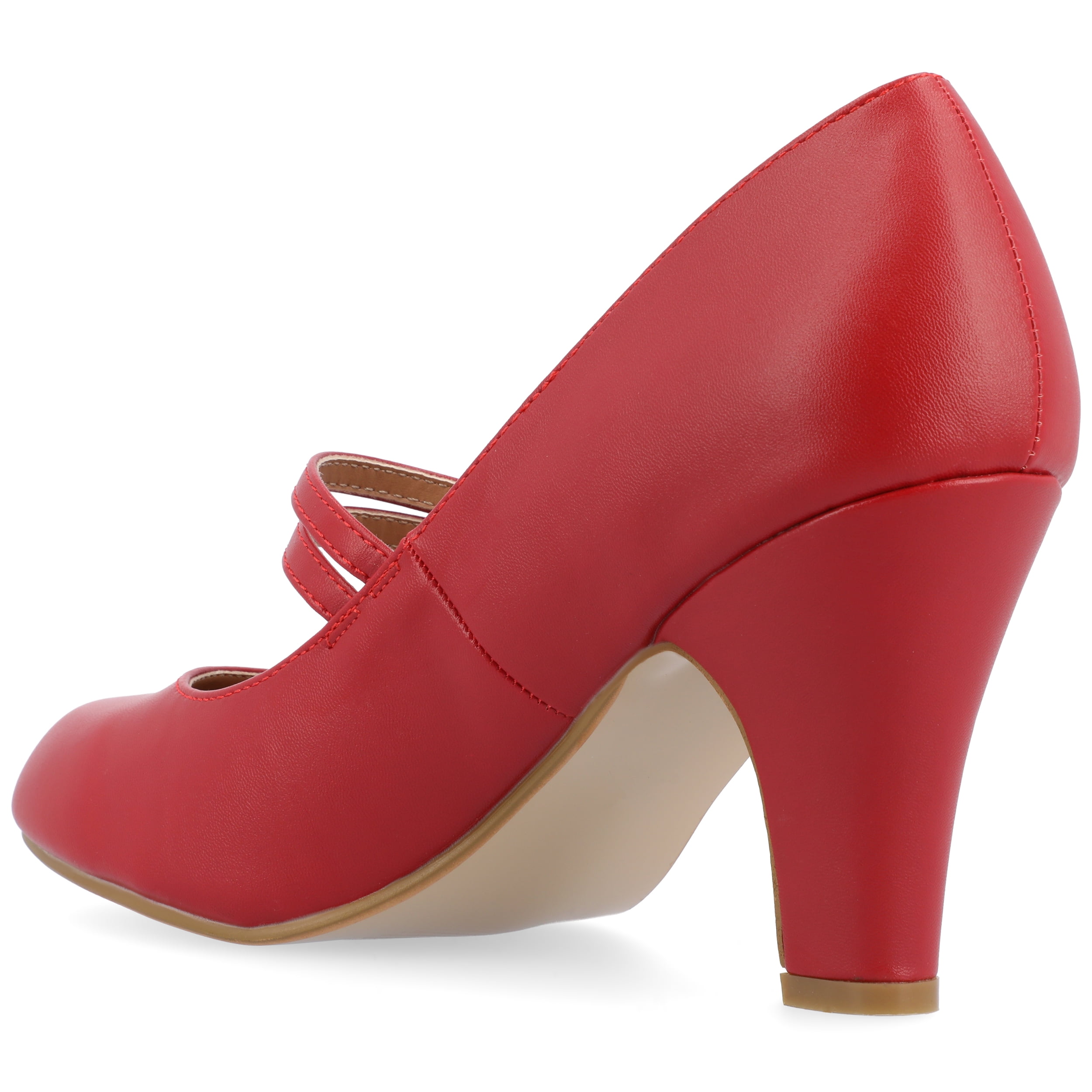 Journee Womens Narrow Width Windy Round Toe Block Heel Mary Jane Pumps