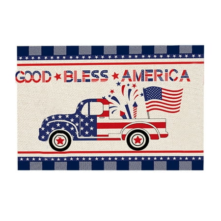 

Patriotic Star Placemats For Dining Table 12 X 18 Inch 4th Of July Memorial Day Decoration Washable Table Mats