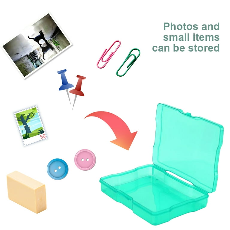 Novelinks Transparent Photo Storage Box 5 x 7 Photo & Crafts Organiser  Photo Keeper Picture Storage Containers Box Including 12 Cases,Clear