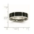 thumbnail image 6 of Chisel Titanium Polished Black Enamel 6mm Flat Band, 6 of 7