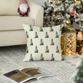 thumbnail image 5 of Sm:)e Green Pine Tree Christmas Throw Pillow Covers 18x18 Inch, Decorative Cushion Covers for Couch Sofa Bedroom Living Room Home Decor, White, 5 of 7