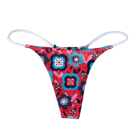 

KaLI_store Panties for Women Independence Day Womens Cotton Underwear Breathable High Cut Panties Low Rise Cotton Cheeky Hipster Watermelon Red XL