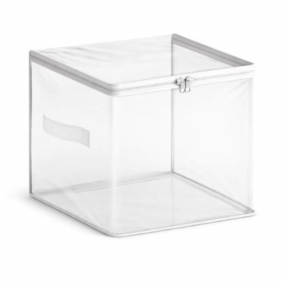 Sorbus Foldable Clear 1 Pack 40L Storage Bags with Zipper & Handles, for Clothes & Blankets