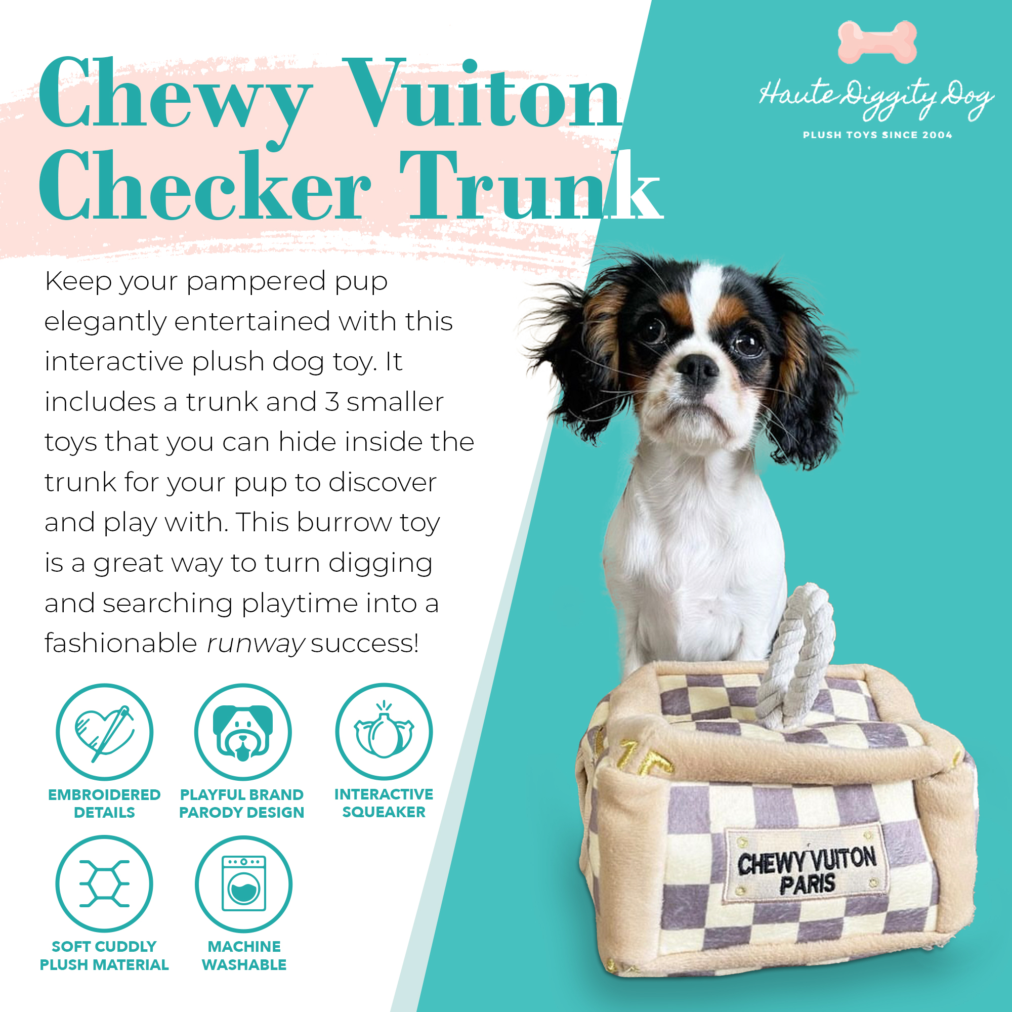 Designer parody dog toys discount