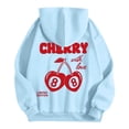 thumbnail image 5 of Wxolcjlv Womens Cherry Print Pullover Hoodies Oversized Drawstring Hooded Sweatshirts Fall Cute Tops, 5 of 7
