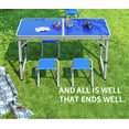 thumbnail image 4 of Outdoor Table Portable Aluminum Alloy Foldable Dining Table Folding Table and Chair Picnic Small Table Stall Table Round Tube Square Table, 4 of 7