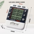 thumbnail image 4 of eTone Multi-function 3 Channel Timer Counter Darkroom Developing Countdown Digital Kitchen Cutdown Classroom Timer, 4 of 7