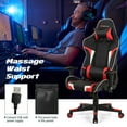 thumbnail image 5 of Goplus Massage Gaming Chair Reclining Swivel Racing Office Chair w/Lumbar Support Red, 5 of 11