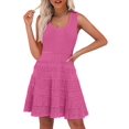 thumbnail image 1 of Minivestido de verano ANRABESS sin mangas de punto sin mangas rosa intenso, 1 of 7